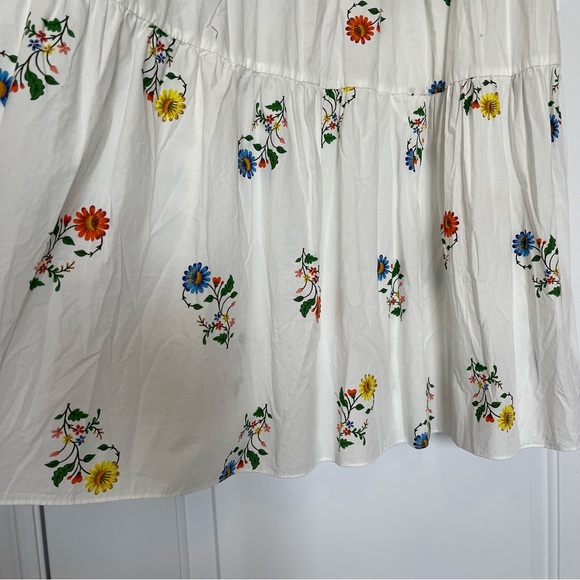 Zara 100% cotton embroidered midi / long dress in size M - Picture 5 of 7